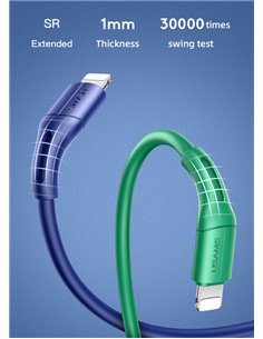 USAMS καλώδιο USB σε Lightning US-SJ500, 2A, 1m, μαύρο