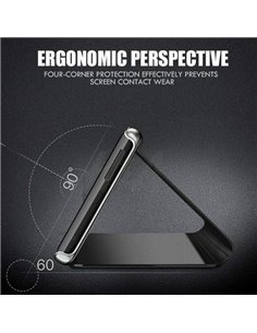 POWERTECH θήκη Clear View MOB-1643 για Samsung A72 5G, μπλε