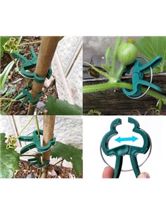 Κλιπ στήριξης φυτών GAR-0002, 6 x 4.5cm, πράσινο, 10τμχ