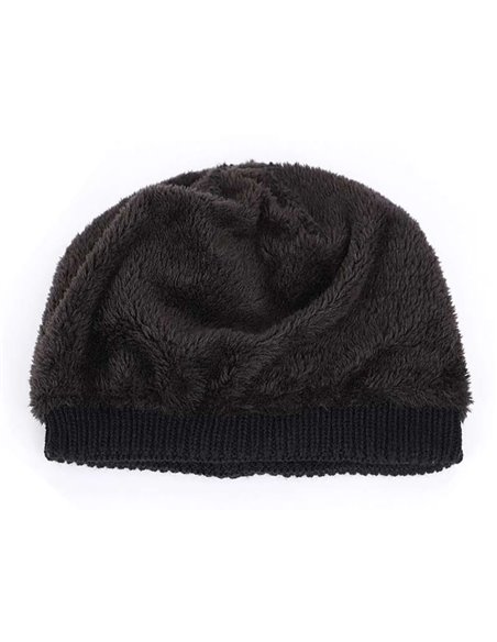 Πλεκτός σκούφος beanie SHO-0006, unisex, μπορντό