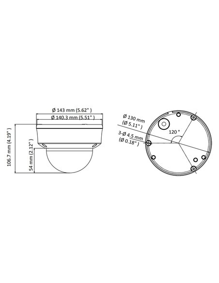 HIKVISION HIWATCH υβριδική κάμερα HWT-D323-Z, 2.7-13.5mm 2MP, IP66, IK10