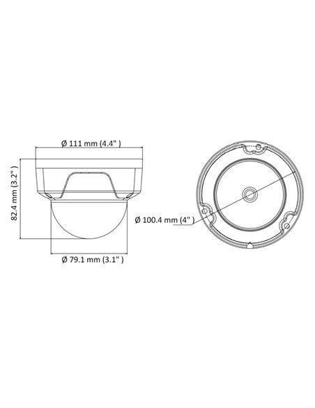 HIKVISION HIWATCH IP κάμερα HWI-D140H, POE, 2.8mm, 4MP, IP67 & IK10