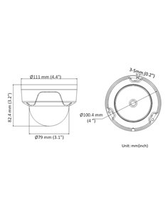 HIKVISION HIWATCH IP κάμερα HWI-D121H, POE, 2.8mm, 2MP, IP67 & IK10