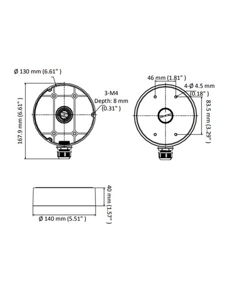 HIKVISION HIWATCH βάση κάμερας DS-1280ZJ-DM45, μεταλλική, λευκή