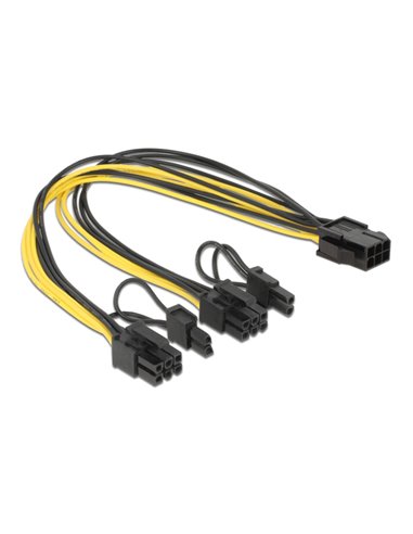 POWERTECH καλώδιο PCIe 6pin σε 2x 8pin CAB-W044, 30cm