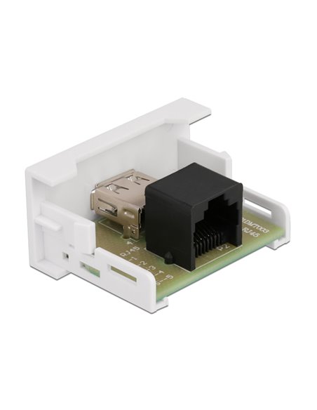 DELOCK module USB σε RJ45 Easy 45 81344, 22.5x45mm, λευκό