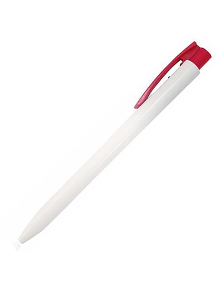 Ark στυλό διαρκείας λευκό  με κλιπ κόκκινο 0,8mm