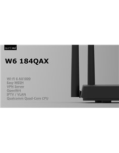 AIRLIVE mesh router W6184QAX, Wi-Fi 6, 1800Mbps AX1800, 4x Gigabit ports
