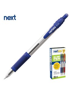 Νext στυλό διαρκείας με κλιπ μπλε 0,7mm