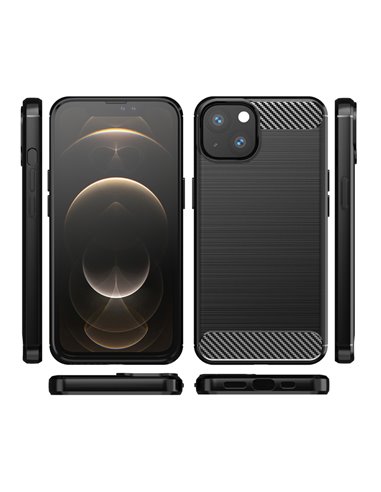 POWERTECH Θήκη Carbon MOB-1659 για iPhone 13 mini, μαύρη