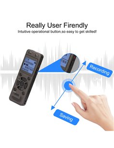 Ψηφιακό καταγραφικό ήχου V618, 32GB, 700mAh, μαύρο