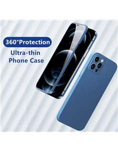 POWERTECH θήκη & tempered glass 2.5D TGC-0002 για iPhone 12 Pro, μαύρη