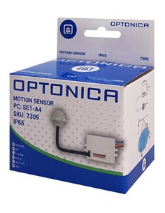 OPTONICA αισθητήρας κίνησης 7309, 120°, 6m, IP65, λευκός
