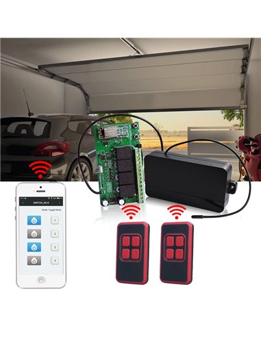 Ασύρματος δέκτης τηλεχειρισμού 4 καναλιών YET404WFR, 433MHz, WiFi