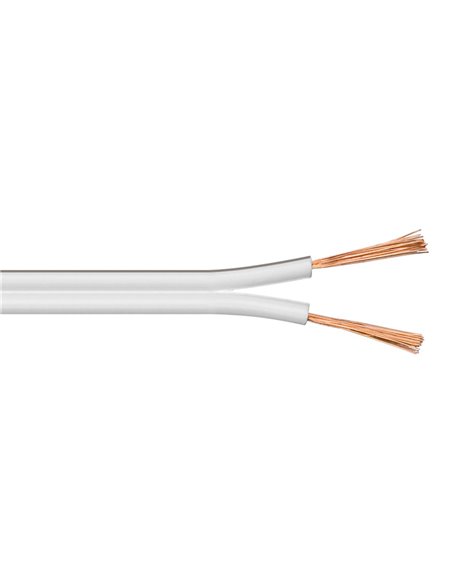 POWERTECH καλώδιο ήχου 2x 0.50mm² CAB-SP021, CCA, 10m, λευκό