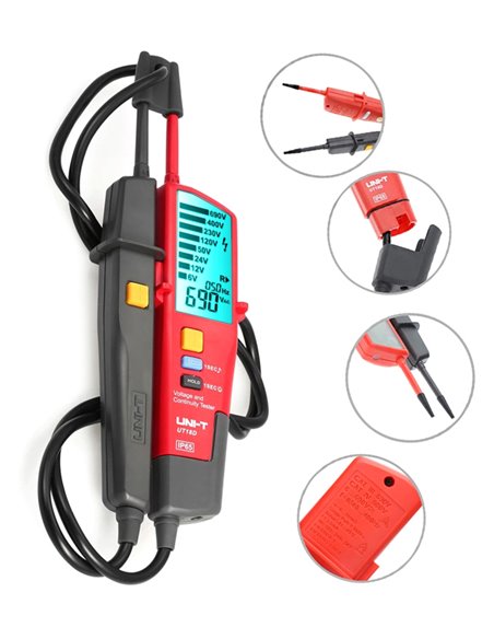 UNI-T μετρητής τάσης AC/DC UT18D, αδιάβροχος IP65, 12V έως 690V