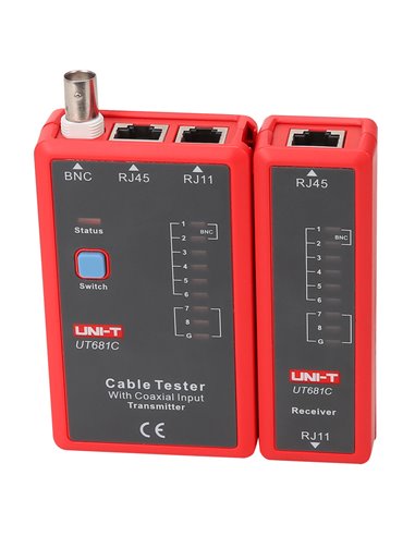 UNI-T tester καλωδίων δικτύου UT681C, RJ45/RJ11/BNC