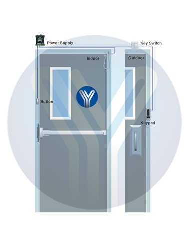 YLI ELECTRONIC χωνευτό μπουτόν PBK-810C, 86 x 86mm, 3Α, ασημί
