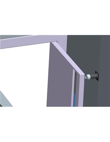 YLI ELECTRONIC επιτοίχια βάση συγκράτησης πόρτας YD-602L, 180kg