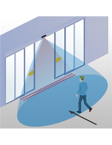YLI ELECTRONIC microwave sensor YAD-210MS, IP52, μαύρος