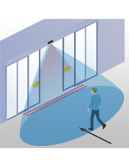 YLI ELECTRONIC microwave sensor YAD-210MS, IP52, μαύρος