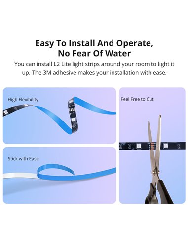 SONOFF smart LED καλωδιοταινία L2-LITE-5M, RGB, WiFi & BT, 5m