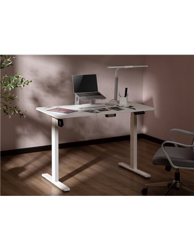 BRATECK ηλεκτρικό γραφείο S08-22D-B, ρυθμιζόμενο ύψος, 120x60cm, λευκό