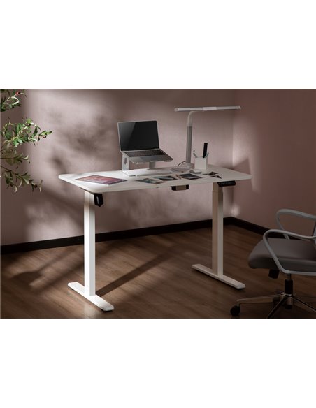 BRATECK ηλεκτρικό γραφείο S08-22D-B, ρυθμιζόμενο ύψος, 120x60cm, λευκό