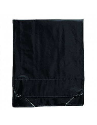 Τσάντα σε μεταλλικό χρώμα μαύρο 34x35x8εκ.
