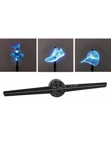 Διαφημιστική πινακίδα προβολής ολογράμματος Z2, LED, WiFi, 42cm