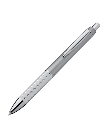 Πλαστικό στυλό με ζώνη λαβής ασημί Υ14,4xØ1,1εκ.