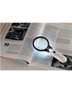 GOOBAY μεγεθυντικός φακός χειρός 41255 με φωτισμό LED, 1.75x & 12.25x