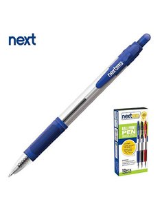 Νext στυλό διαρκείας με κουμπί μπλε 1mm
