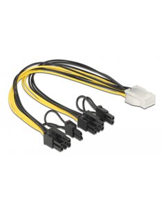 DELOCK καλώδιο PCIe 6pin σε 2x 8pin 83433, 30cm