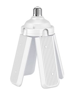 POWERTECH LED λάμπα E27-018, 4x αναδιπλούμενα πτερύγια, 52W, 4000K, E27