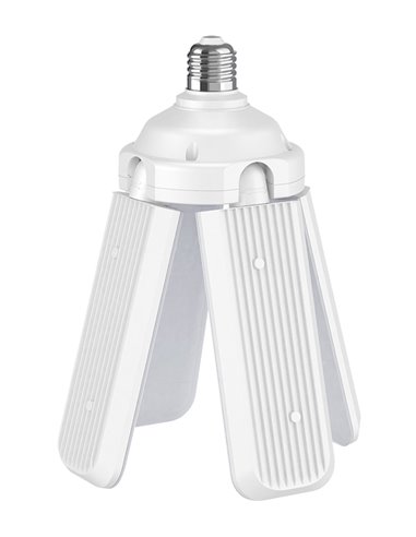 POWERTECH LED λάμπα E27-018, 4x αναδιπλούμενα πτερύγια, 52W, 4000K, E27