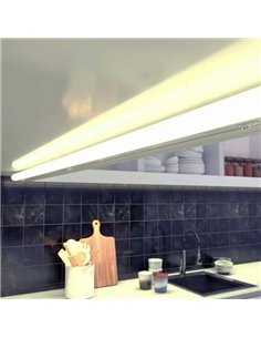 POWERTECH LED φωτιστικό τοίχου T5-0001-090 12W, 4000K, 90cm, IP20, λευκό