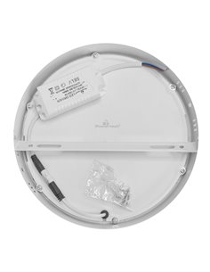 POWERTECH LED panel PAN-0002, 18W, Φ 22.5cm, 4000K, 1820lm, λευκό