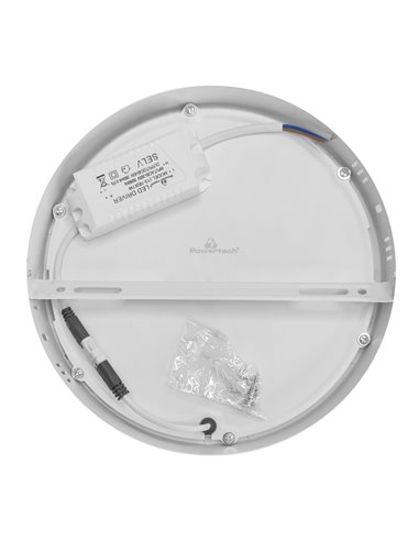 POWERTECH LED panel PAN-0002, 18W, Φ 22.5cm, 4000K, 1820lm, λευκό