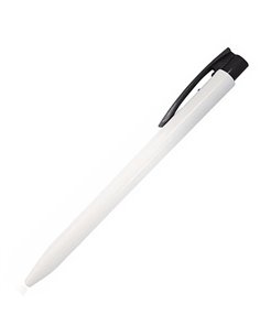 Ark στυλό διαρκείας λευκό  με κλιπ μαύρο 0,8mm