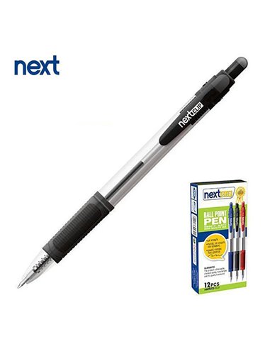 Νext στυλό διαρκείας με κουμπί μαύρο 0,5mm