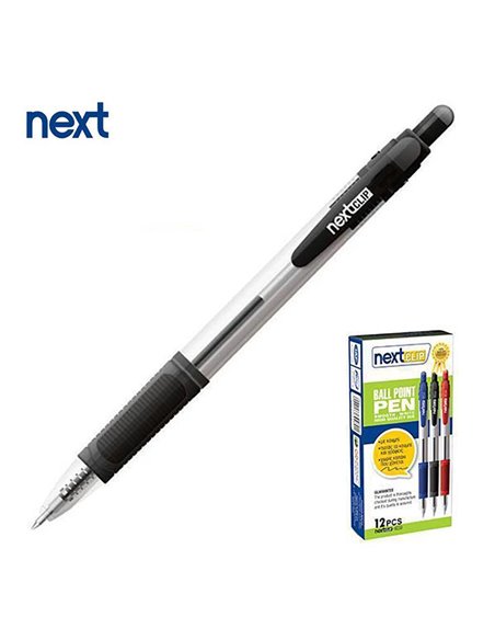 Νext στυλό διαρκείας με κουμπί μαύρο 0,5mm