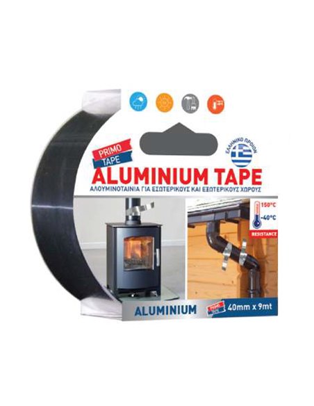 PRIMO TAPE αυτοκόλλητη ταινία αλουμινίου 5213000713596, 40mm x 9m