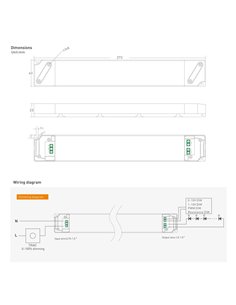 YSD τροφοδοτικό DC 100WUGP-12, 12VDC, 100W, 8.3A, IP20, dimmable