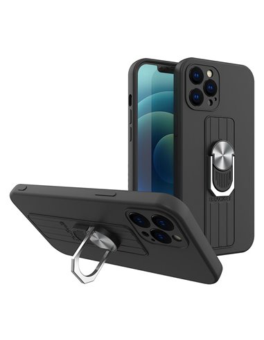 POWERTECH θήκη Ring MOB-1678 για iPhone 13 Pro, μαύρη