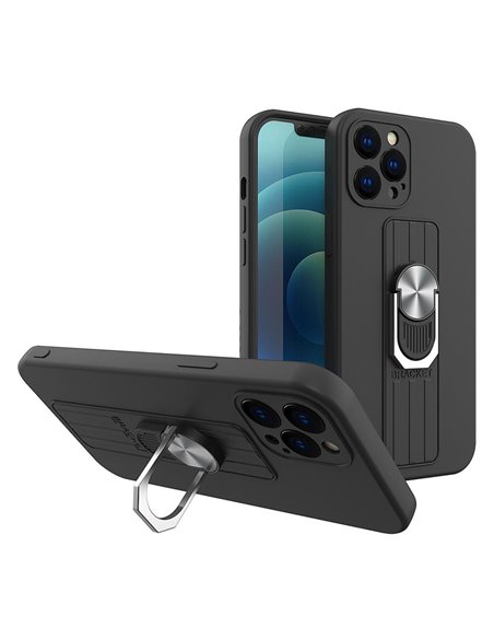 POWERTECH θήκη Ring MOB-1678 για iPhone 13 Pro, μαύρη