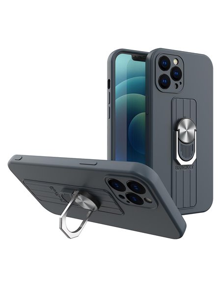 POWERTECH θήκη Ring MOB-1679 για iPhone 13 Pro, μπλε