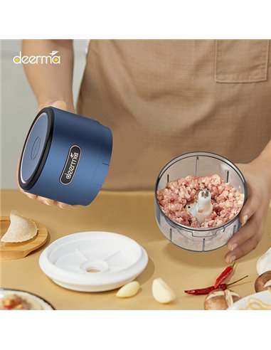 DEERMA πολυκόπτης JS100, επαναφορτιζόμενος , 150ml, 40W, 3 λεπίδες, μπλε