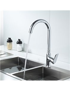 BRUNO μπαταρία πάγκου κουζίνας M54569-234C, αναμεικτική, ασημί