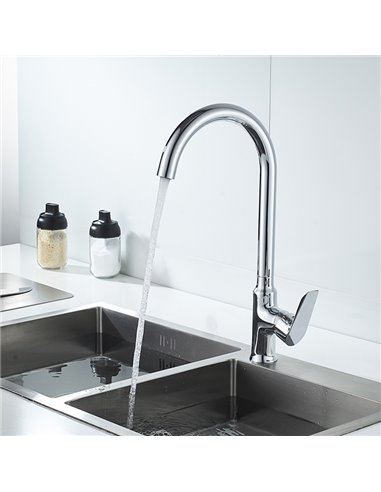 BRUNO μπαταρία πάγκου κουζίνας M54569-234C, αναμεικτική, ασημί